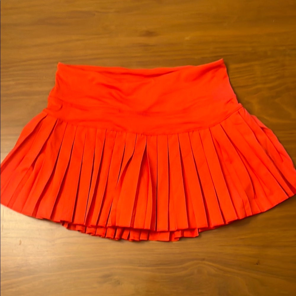 Red Mini Athletic Skater Skort